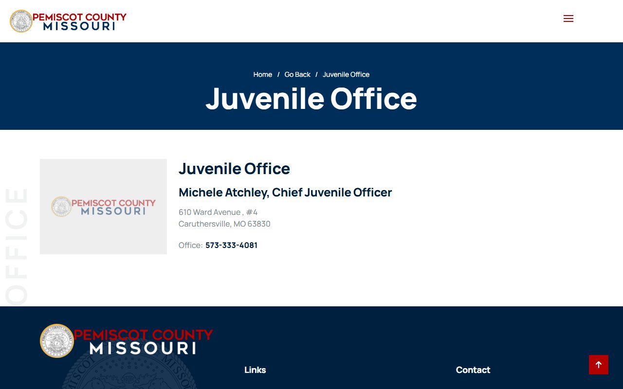 Pemiscot County court dockets Juvenile Office directory