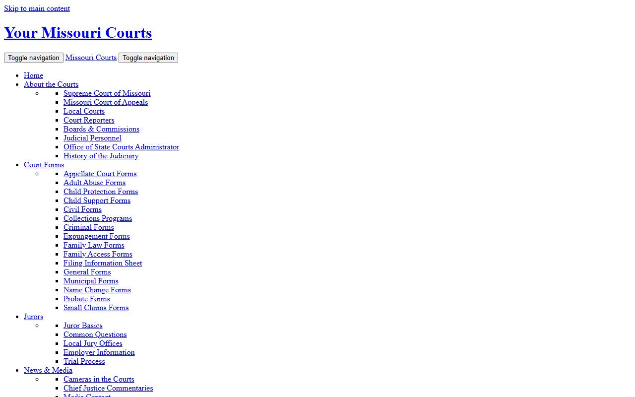 Pemiscot County court records Missouri Judicial Branch homepage