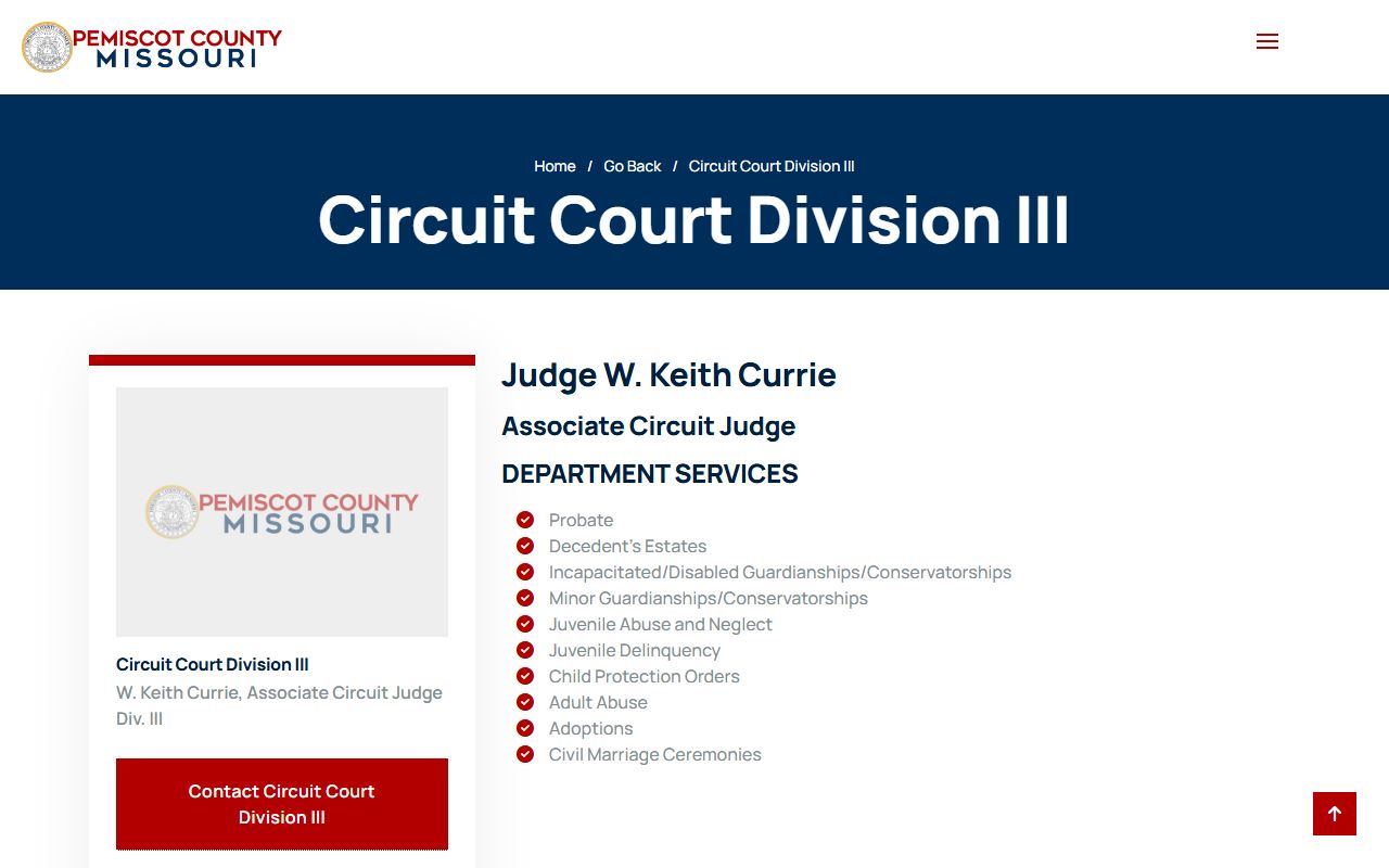 Pemiscot County court records Division III probate docket information